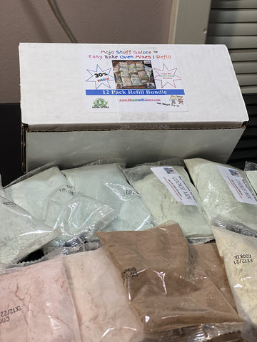 Mojo Stuff Galore Mojo's Children's Easy to Bake Oven Mixes | Play Toy Oven 12 Pack Mega Refill | Cupcakes Cookies Brownie Ultim