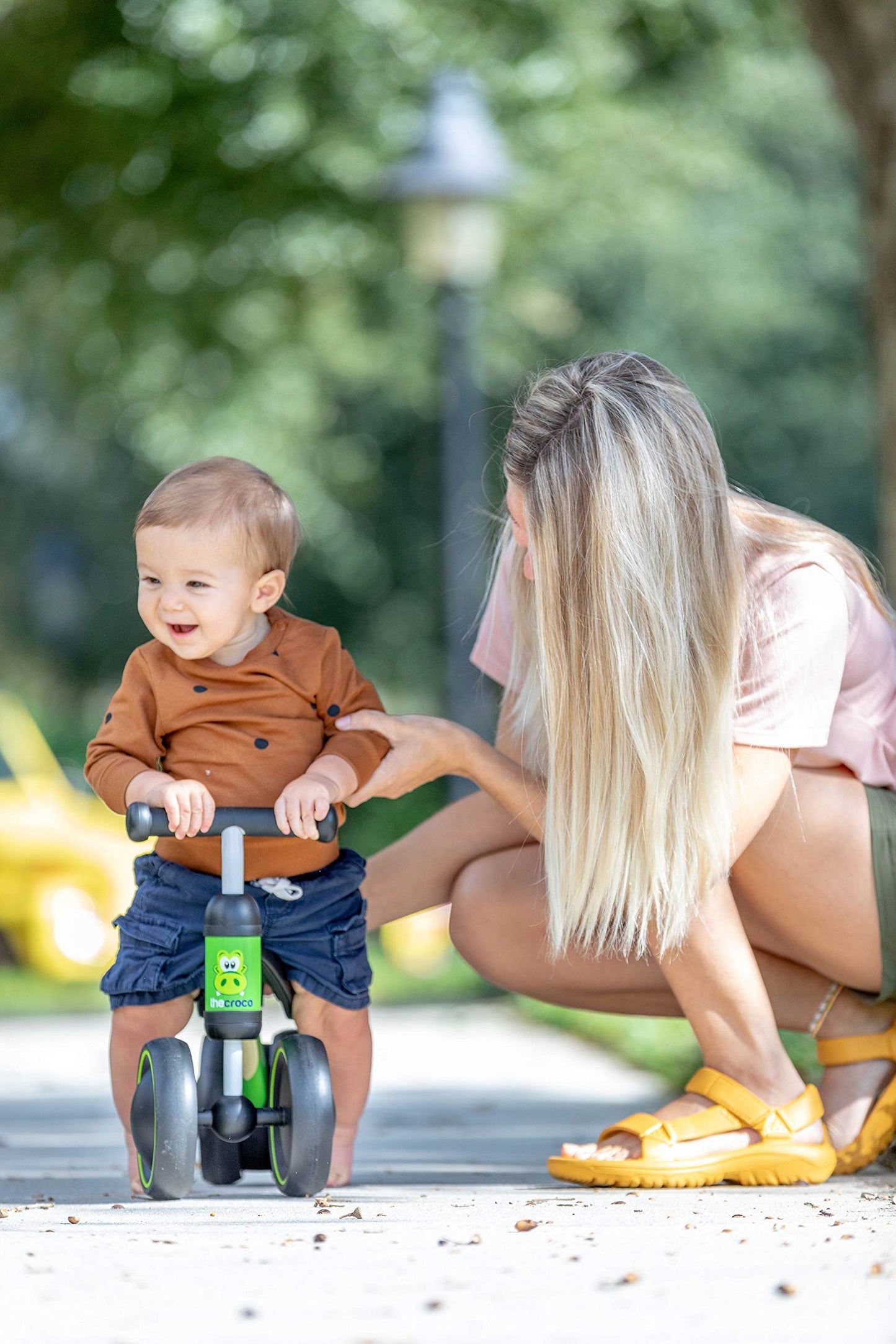 The Original Croco Ultra Lightweight And Sturdy Balance Bike.3 Models For 2, 3, 4 And 5 Year Old Kids. Unbeatable Features. Toddler Training Bike, No Pedal (Dino Green, Baby 8 Inch)
