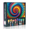 1000-Piece Jigsaw Puzzle - Infinite Fractal Spiral Patterns, Mindfulness Puzzles for Adults, Dynamic Color and Intricate Detail