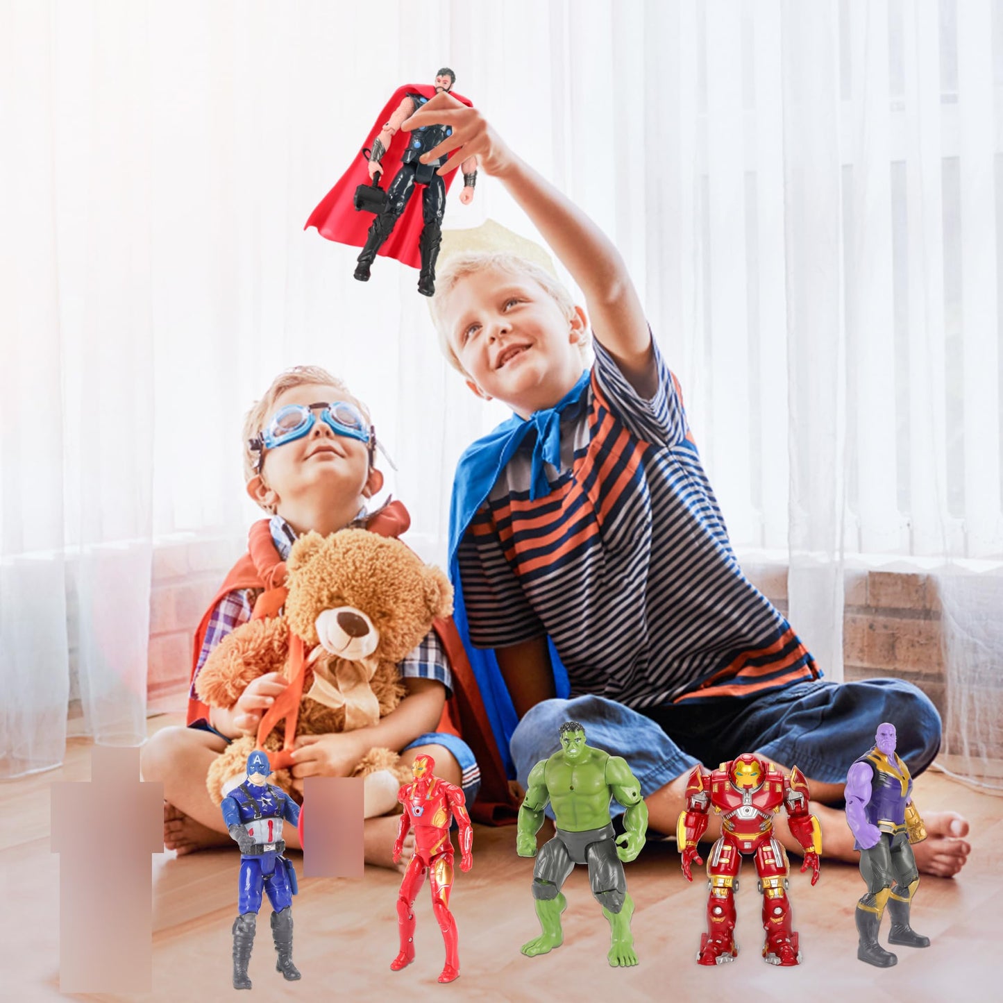 7Pcs Superhero Action Figures Toys, Collectible Figures Gift For Kids And Fans Obsessed With Character Collections