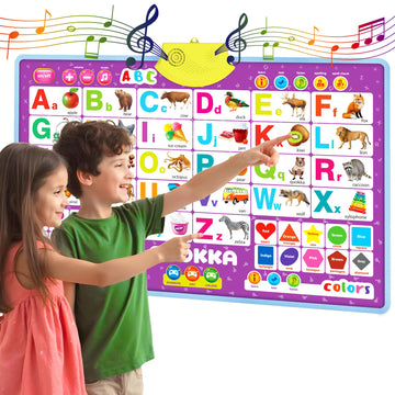 Quokka Alphabet Poster Educational Toy For 3-4 Year Old - Abc Learning Wall Chart For Toddlers - Interactive Speech Therapy Game