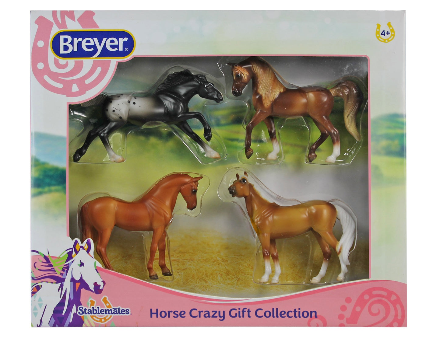 Breyer Horses Stablemates Horse Crazy Gift Collection | 4 Horse Set | Horse Toy | Horse Figurines | 3.75'' X 2.5'' | 1:32 Scale