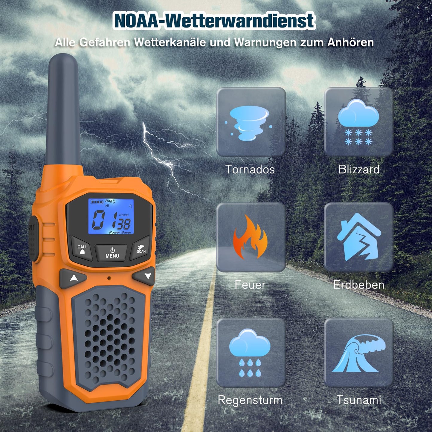 2 Walkie-Talkies For Kid, Outdoor Toys For Boys And Girls, Long Distance Walkie-Talkies, Suitable For Camping Hiking Birthday Gi