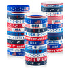 hexiaoxiao 36pcs 4th of July Rubber Bracelets Silicone Wristbands for independence day decorations Supplies fourth of july Party