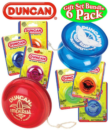 Duncan Yo-Yo Imperial & Butterfly Deluxe Gift Set - 6 Pack, Assorted Colors, Plastic