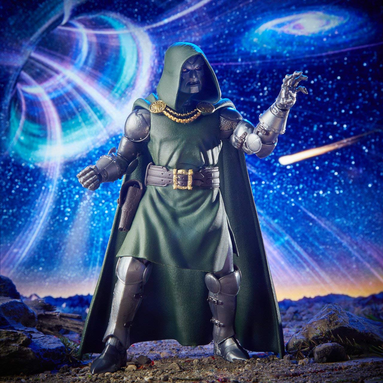 Marvel Legends Series Fantastic Four 6' Collectible Action Figure Doctor Doom Toy, Premium Design, 4 Accessories, 1 Build-A-Figure Part