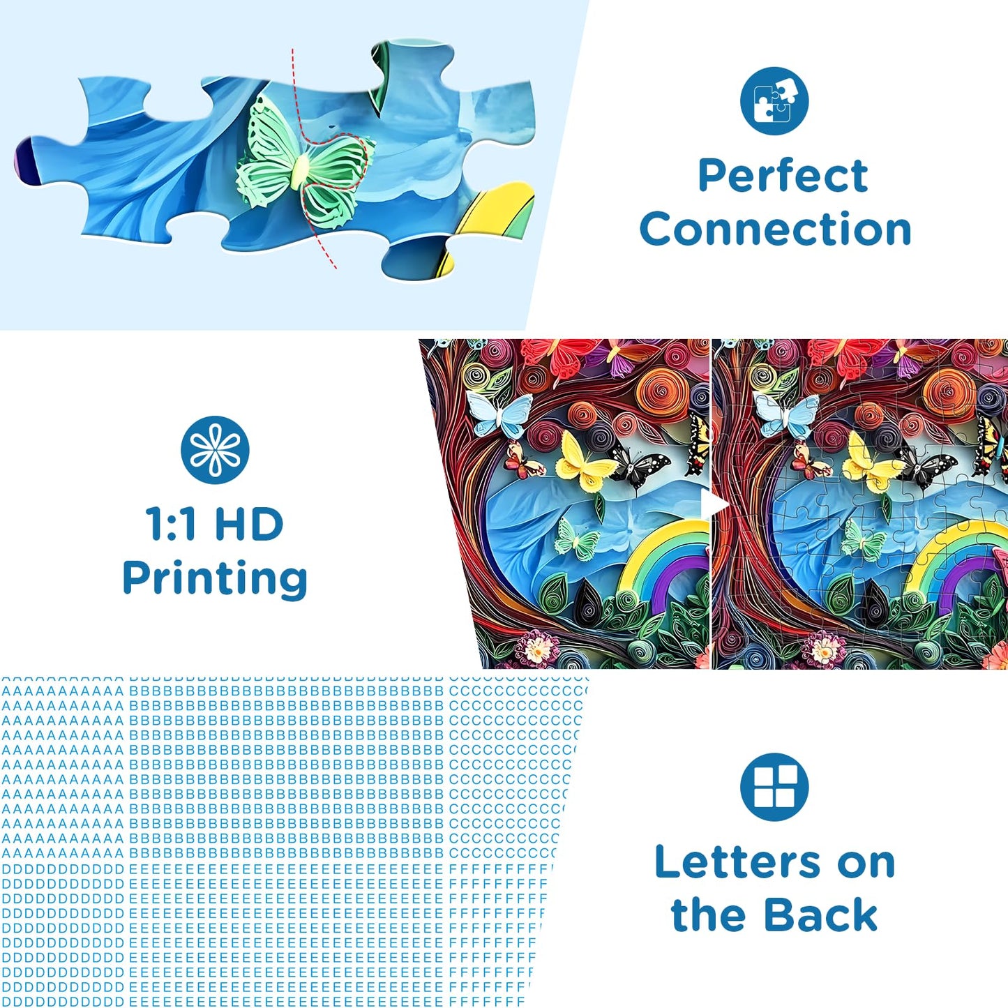 Jigsaw Puzzles 300 Pieces for mature-themeds Butterfly Puzzle 300 Piece Puzzle for mature-themeds Recycled Cardboard Puzzles for mature-themeds Kids Tree Jigsaw Puzzle Games Family Activity Great Gift 20.5x15 in