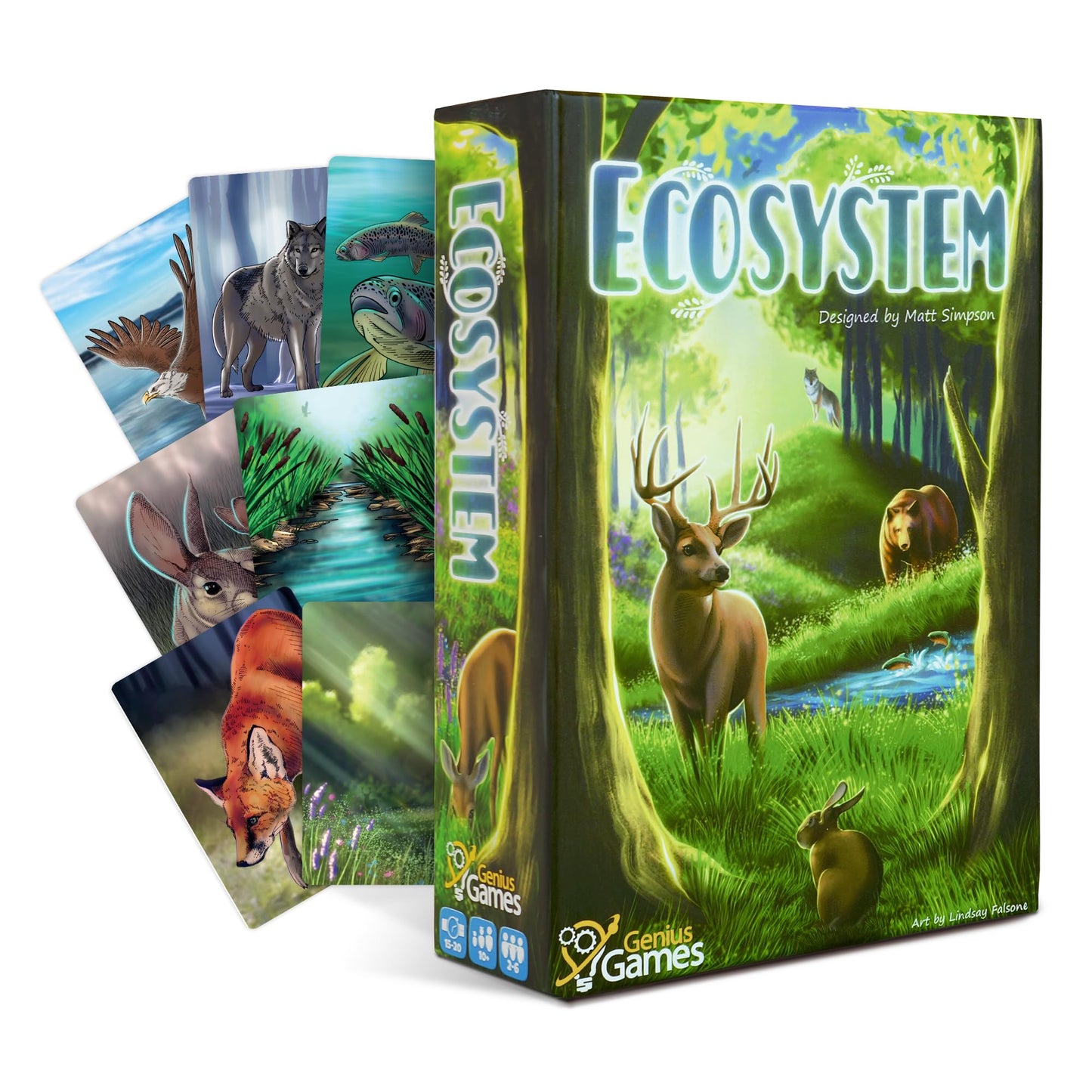 Ecosystem - A Family Card Game About Building Habitats | Learn About Animals, Ecology & Biodiversity For Kids, Adults, Families Or The Classroom! Fun Board Games For Environmental Science Class