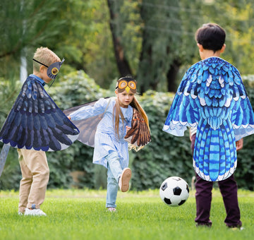 D.Q.Z Kids Owl Costume with Mask, Black Dress Up for Boys & Girls, Eagle Role Play for Halloween, Size 112cm*72cm