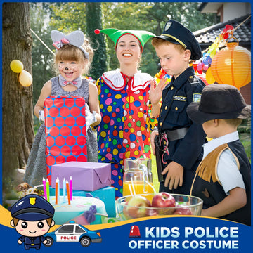 Luucio Police Officer Costume For Kids, Police Costume For Kids With Police Uniform, Halloween Costume For Kids, Dress Up, Role