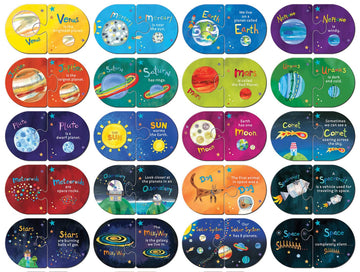 Baby Fanatics MasterPieces Kids Games - Hello World - Solar System Matching Puzzle Matching Game - Game for Kids and Family - Laugh and Learn