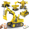 Hbuds Robot Building Kits, 5-In-1 Stem Toys For Boys Age 8-14, App & Remote Control Excavator Kids Construction Toys, Programmable Erector Sets, Educational Robotic Kit Gifts For Girls Boys (555 Pcs)