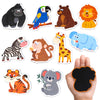 JoyCat Wooden Fridge Magnets for Toddlers - 10 Cute Zoo Animals - Full Back Magnetic Toddler Magnets, Large Refrigerator Baby To
