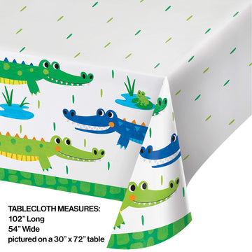 Alligator Birthday Party Paper Tablecloth, 1 ct