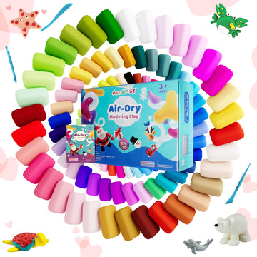 Air Dry Clay 102 Colors, Modeling Clay For Kids,Model Magic Clay, Diy Molding Clay Starter Kit With Sculpting Tools,Soft & Non-S