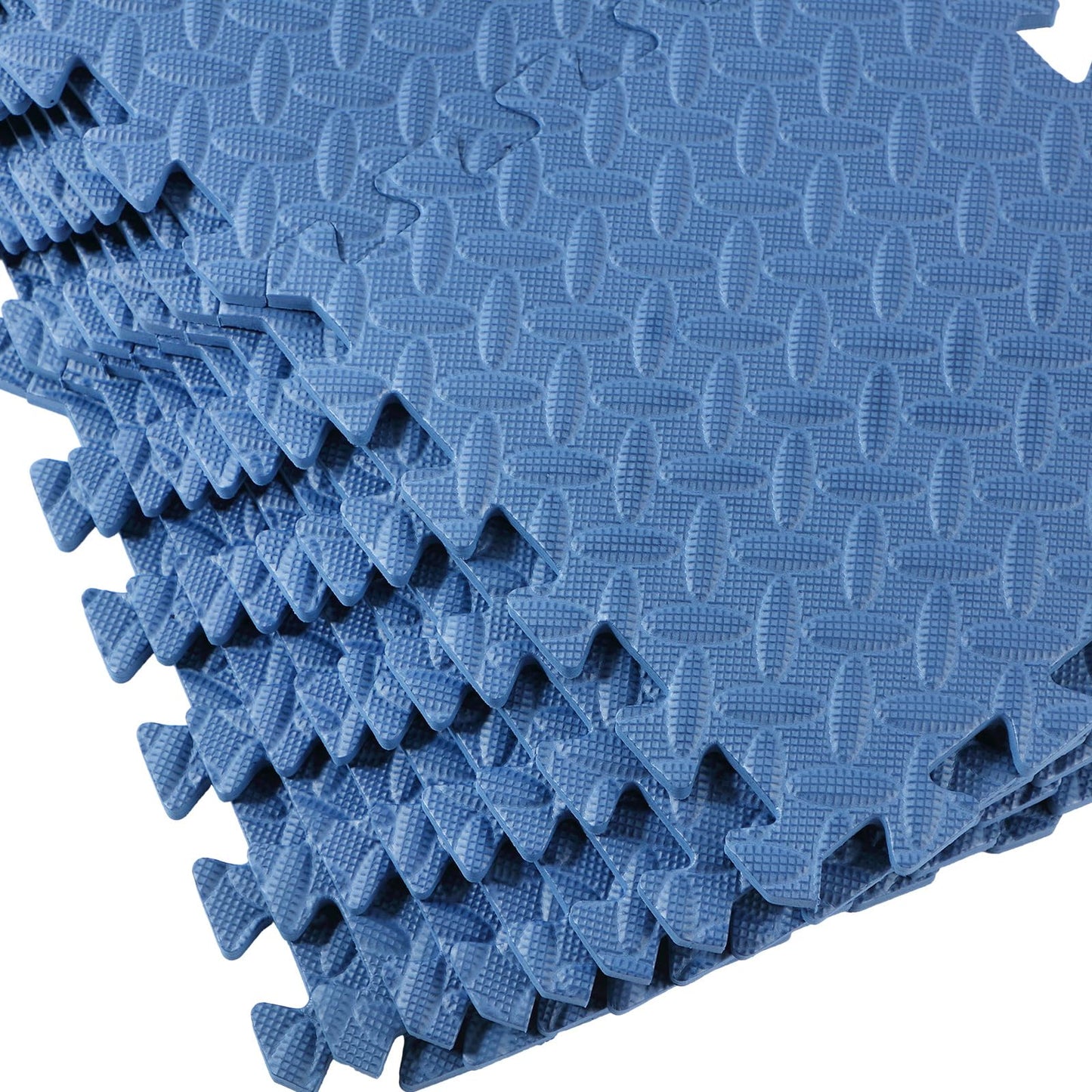 Shihanee Foam Floor Baby Tiles Foam Floor Mats Play Mats Bulk with Borders Interlocking for Kids Baby Playroom Nursery Gym (Navy