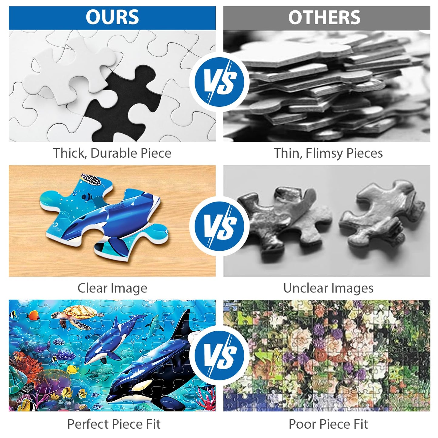 100 Piece Puzzles For Kids Ages 6-8 8-10 - Killer Whales Orca - 100 Piece Jigsaw Puzzle For Senior Ocean Jigsaw Puzzle For Toddl