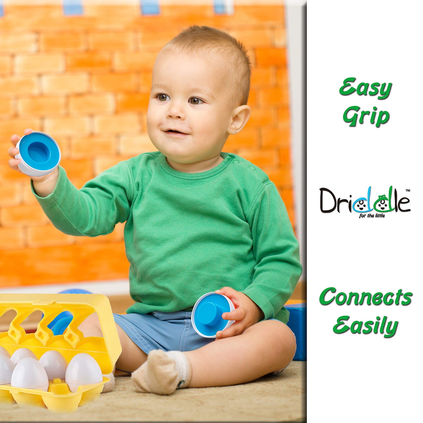 Color Matching Egg Toy - Color Recognition Learning Toy for Toddlers - Pretend Play - Preschool Game - Montessori Education - Ea