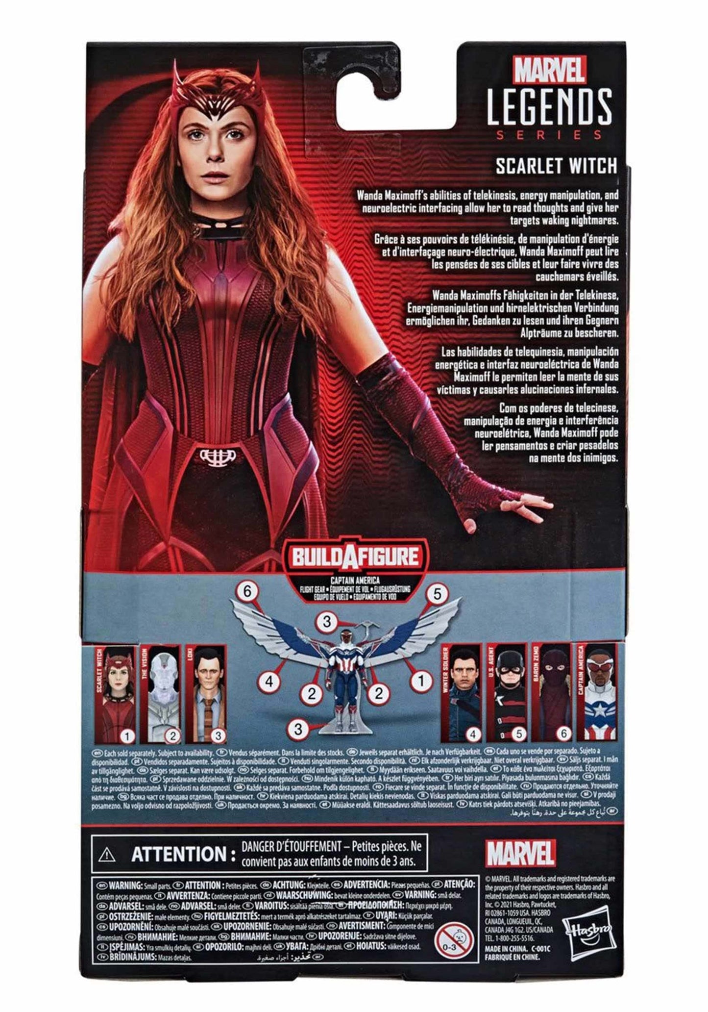 Avengers Hasbro Marvel Legends Series 6-Inch Action Figure Toy Scarlet Witch, Premium Design And 4 Accessories, For Kids Age 4 And Up