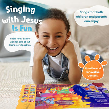 Go Go Songs Of Joy And Peace: Bible Songs Book For Toddlers, 8 Songs, Talking Books For Toddlers 2-4 Years, Sound Books, Sing Al
