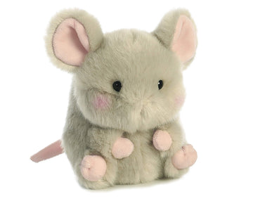 Aurora® Playful Rolly Pet™ Frisk Mouse™ Stuffed Animal - Gray, 5 Inches, Compact Size for On-The-Go Fun