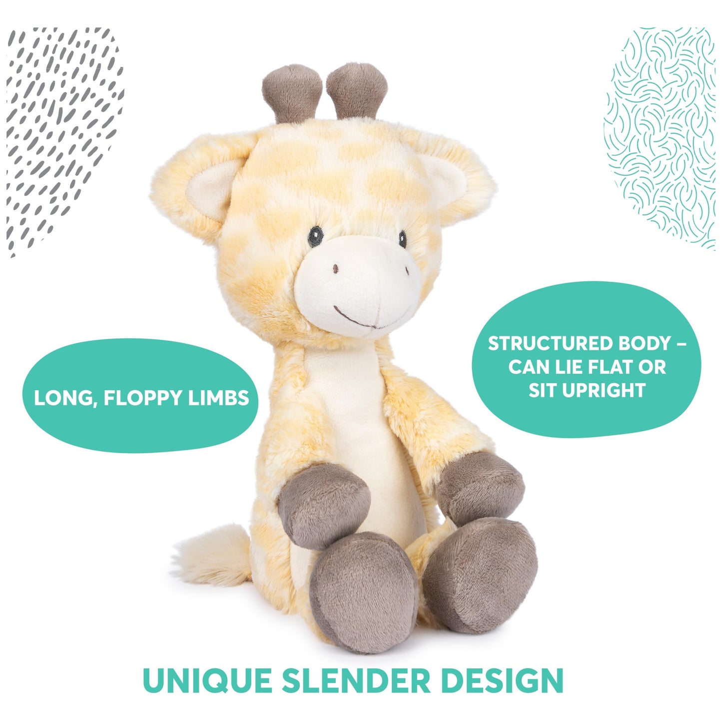 Baby Gund Lil Luvs Collection, Bodi Giraffe Premium Plush Stuffed Animal For Babies, Yellow/Brown, 12