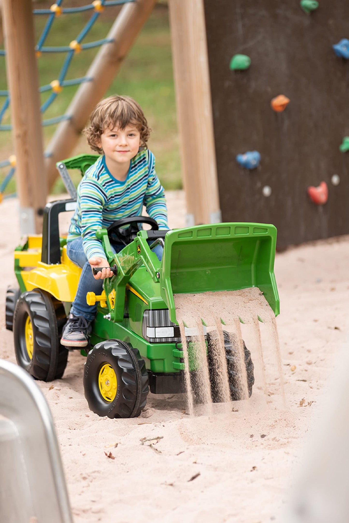 Rolly Toys John Deere Pedal Tractor With Working Loader And Backhoe Digger, Youth Ages 3+