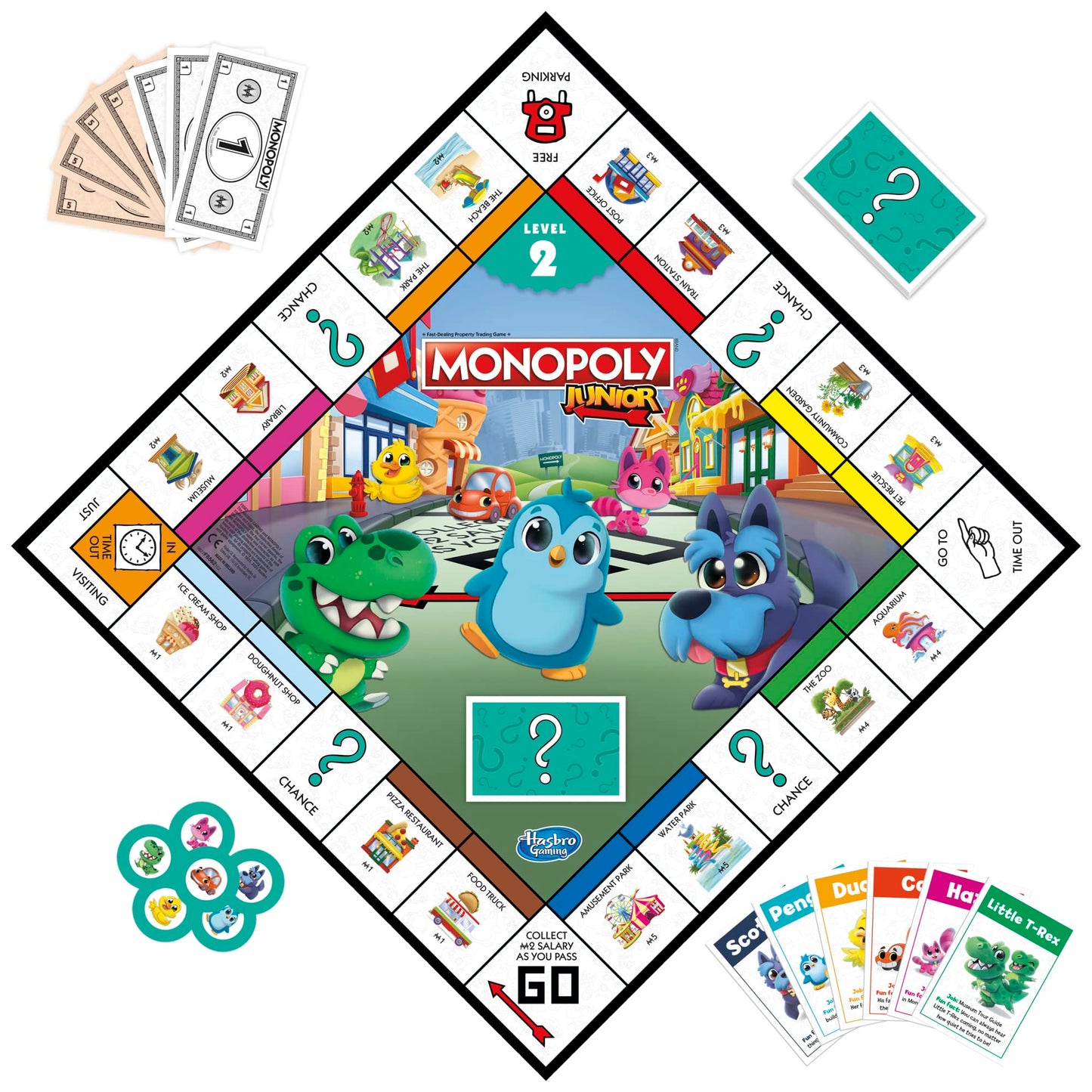 Hasbro Gaming Monopoly Junior, Family Board Game For 4+ Year Old Kids, Strategy Games For 2-6 Players, Fun Christmas And Birthday Party Gift Idea For Boys And Girls