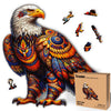 Vivid Eagle Odyssey - 200 Piece Wooden Puzzles for mature-themeds - 13.5 x 13 in - Extra-Thick 5 mm Wood Puzzle Hand-Shaped Pieces Iconic Bird Mosaic Design - enhanced Gift for Puzzle Lovers by LEOGOR