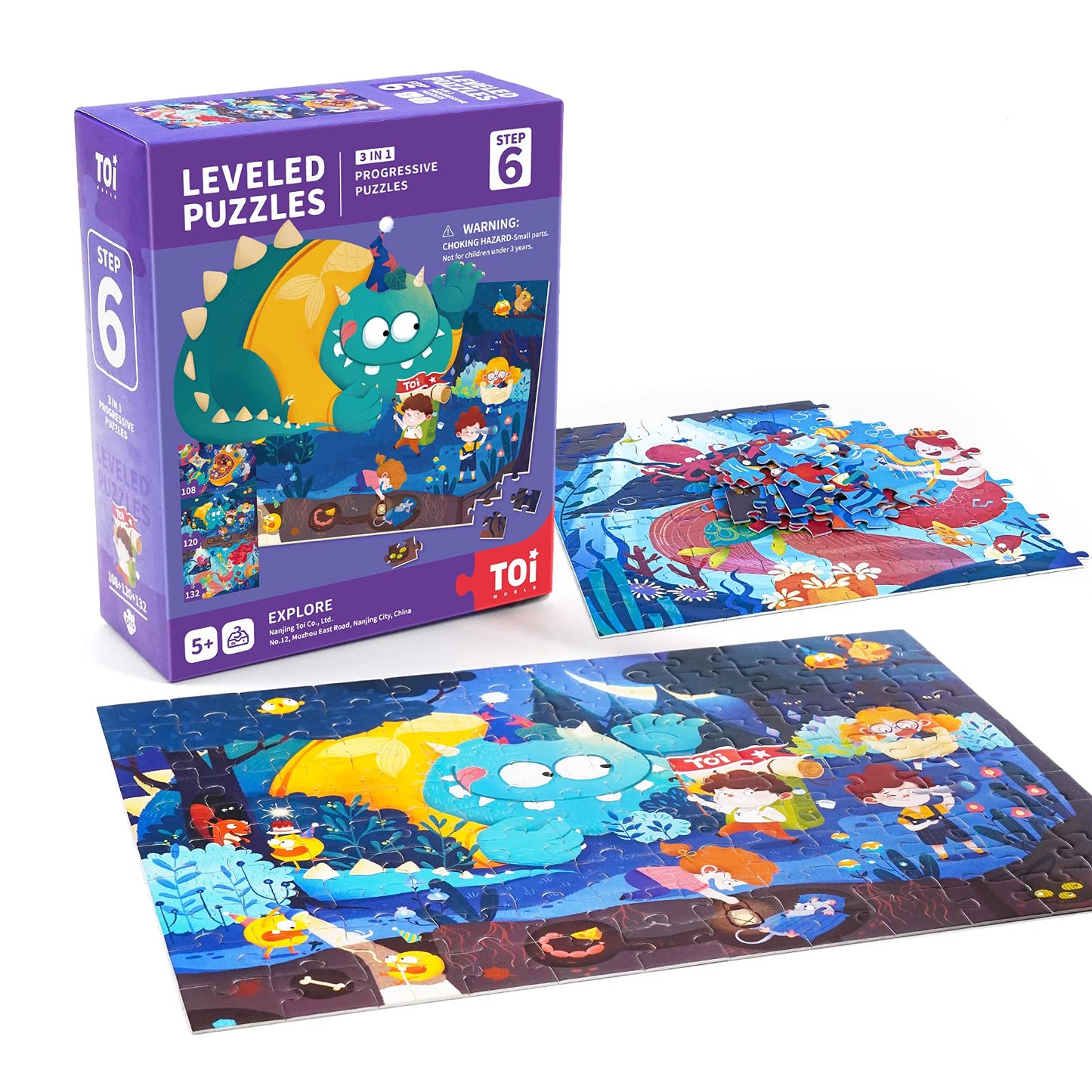 Toi Leveled Puzzles For Kids Aged 5 And Up, Toddler Puzzle Preschool Learning Jigsaw Puzzles, Large Pieces Educational Game For