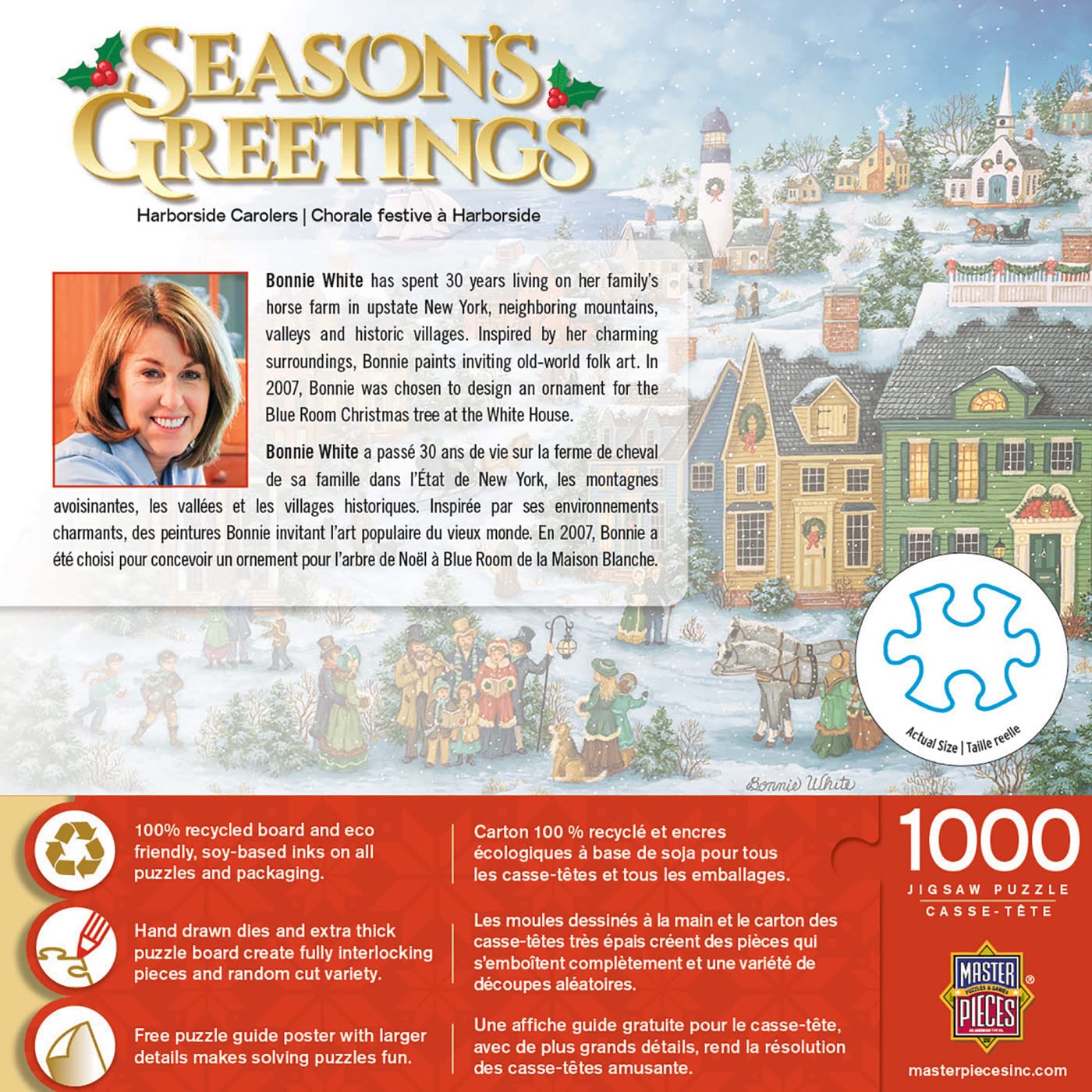 Masterpieces 1000 Piece Christmas Jigsaw Puzzle - Harbor Side Carolers - 19.25''X26.75''