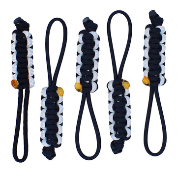 BubbasGarageTv - Large Heavy Duty Paracord Zipper Pulls (White)