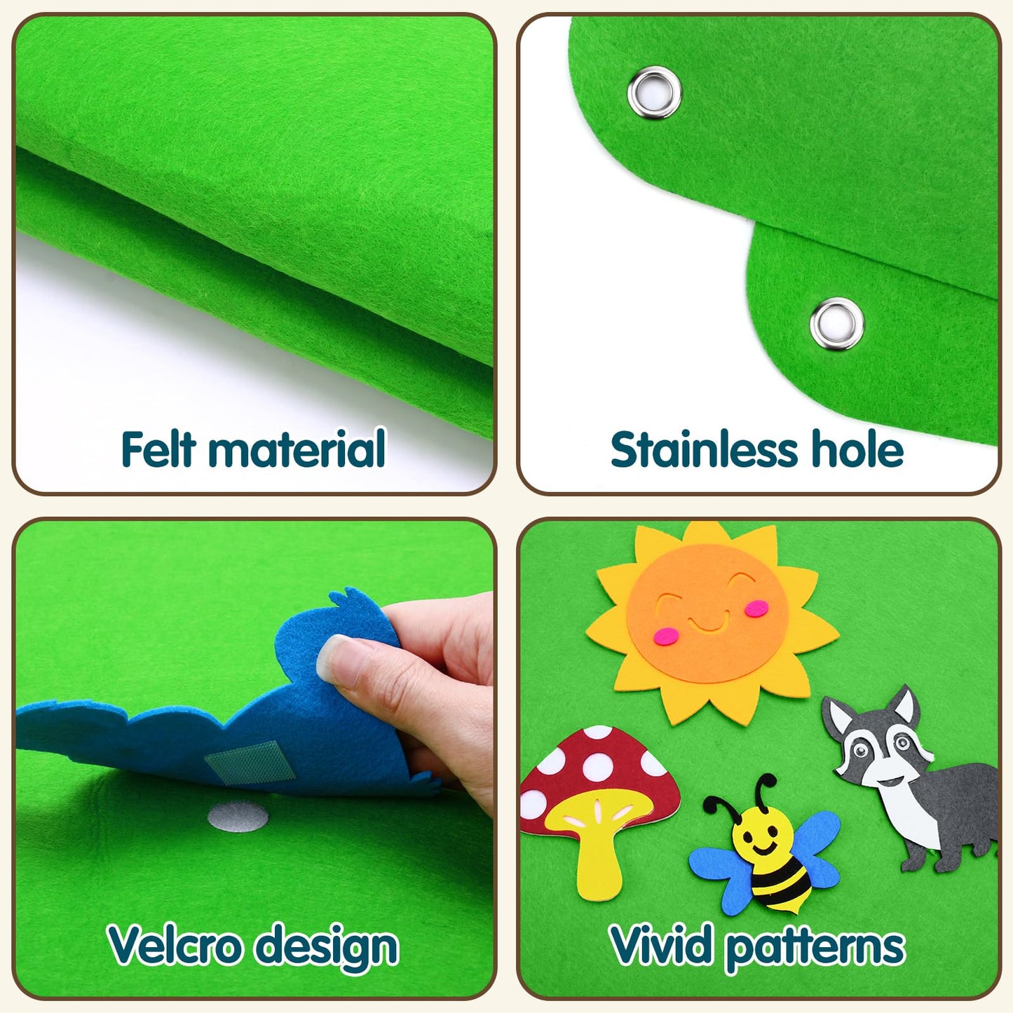 Felt Story Board Set For Kids 3-5 Years Old, 32 Pcs Preschool Zoo Storytelling, Classroom Flannel Toy For Toddlers, Early Learni