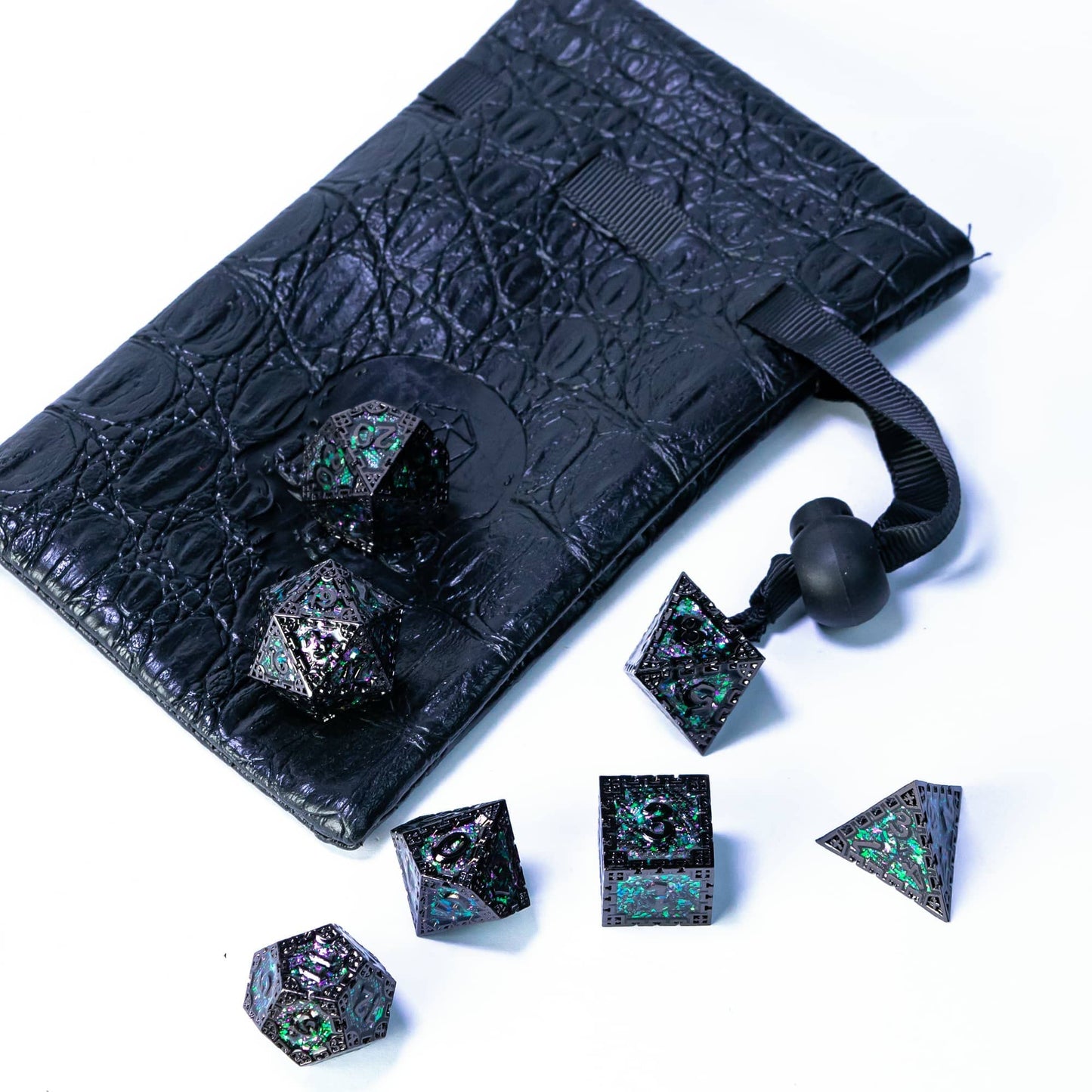 UDIXI Metal DND Dice Set, 7PCS Polyhedral D&D Dice Set Dragon d n d Dice for Dungeons and Dragons, Metal Dice Set d&d for Role P