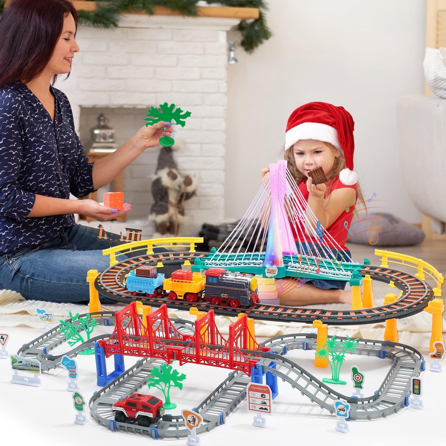 Toddler Train Set Toy, Electric Train Track Playset For 3 4 5 Years Old Kids, Boys And Girls