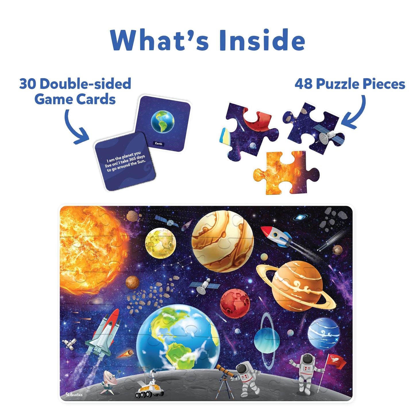 Skillmatics Floor Puzzle & Game - Piece & Play Space, Jigsaw & Toddler Puzzles, Educational Toy, Gifts For Boys & Girls Ages 3, 4, 5, 6, 7 (48 Pieces, 2 X 3 Feet)