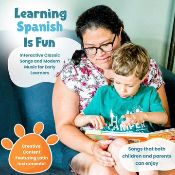 Go Go Spanish Musical Book Vol. 1: 8 Songs, Bilingual Spanish & English Learning Toy, Libros En Espaol Para Nios, Spanish Nurser