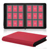 Toploader Binder Trading Card Binder Storage Hold up 288 Cards 9-Pocket Top Loader Binder with Sleeves for 3x4 Rigid Toploaders Hard Cases (9Oxblood Red)