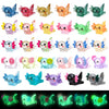 Ggstddup 29 Pcs Luminous Mini Resin Axolotl Glow In The Dark Little Tiny Resin Figurines Axolotl Bulk For Diy Garden Dollhouse B
