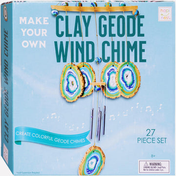 Hapinest Make Your Own Clay Geode Wind Chime Craft Kit for Kids Girls Teens, DIY Wind Chime Kit Crafting Projects for Home & Gar