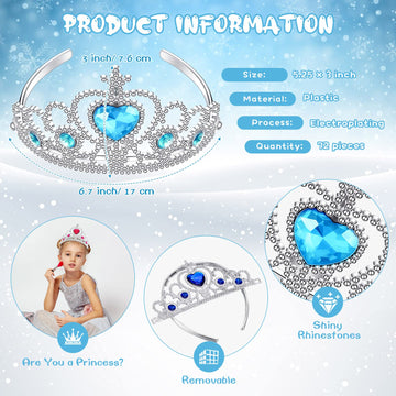 72 Pcs Tiara Crown Set Princess Crown Dress up Costume Accessories Plastic Princess Women Jewelry Party Favor(Assorted Color)