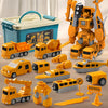 Leidu Mangetic Transform Engineering Car Assembled Toys, Transforming Robot Car Toy, Kids' Play Construction Vehicles, Outdoor T
