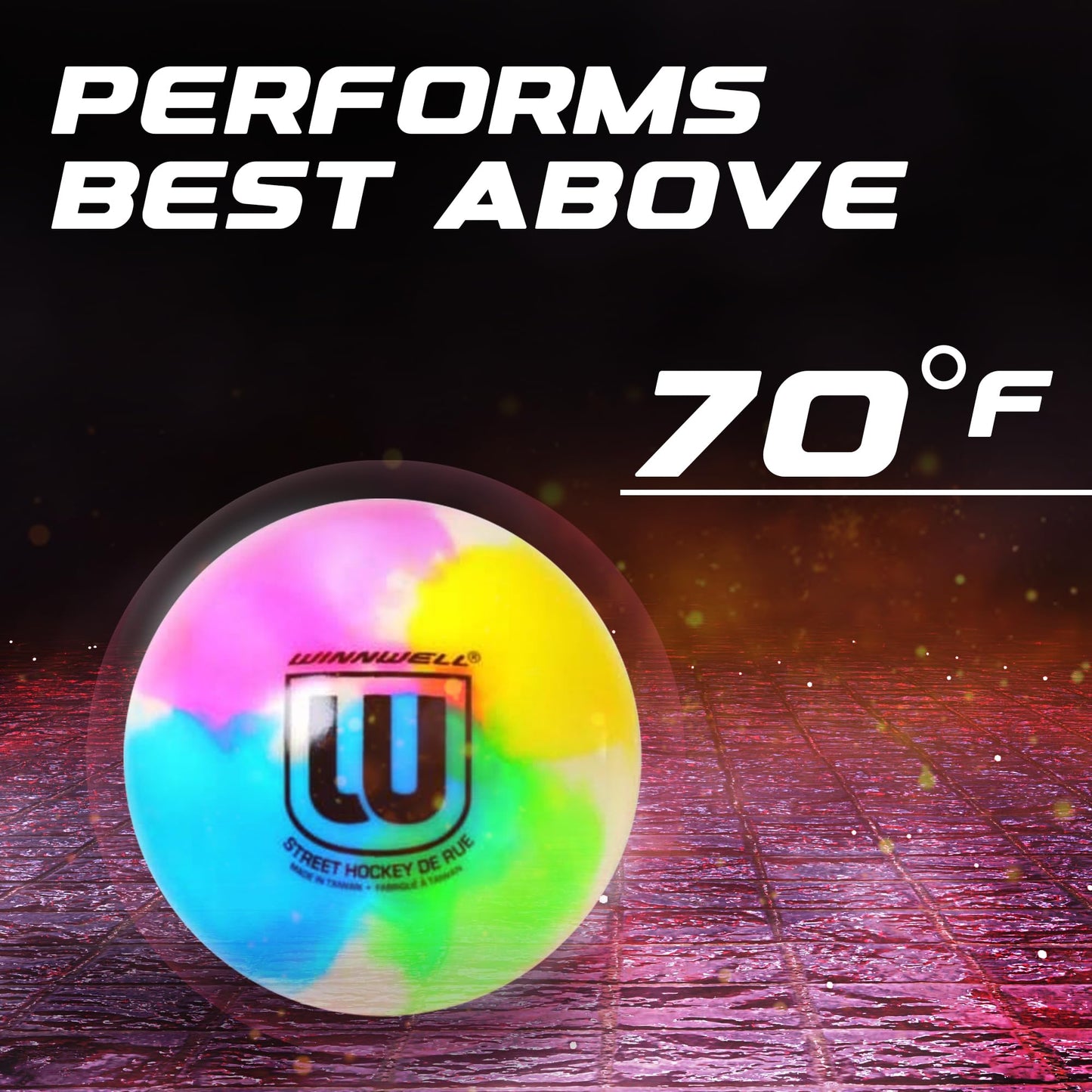 Winnwell Sports Street Hockey Balls - Indoor & Outdoor Balls With Storage Bag - Hockey Gear Ideal For Road, Or Street Hockey Gam