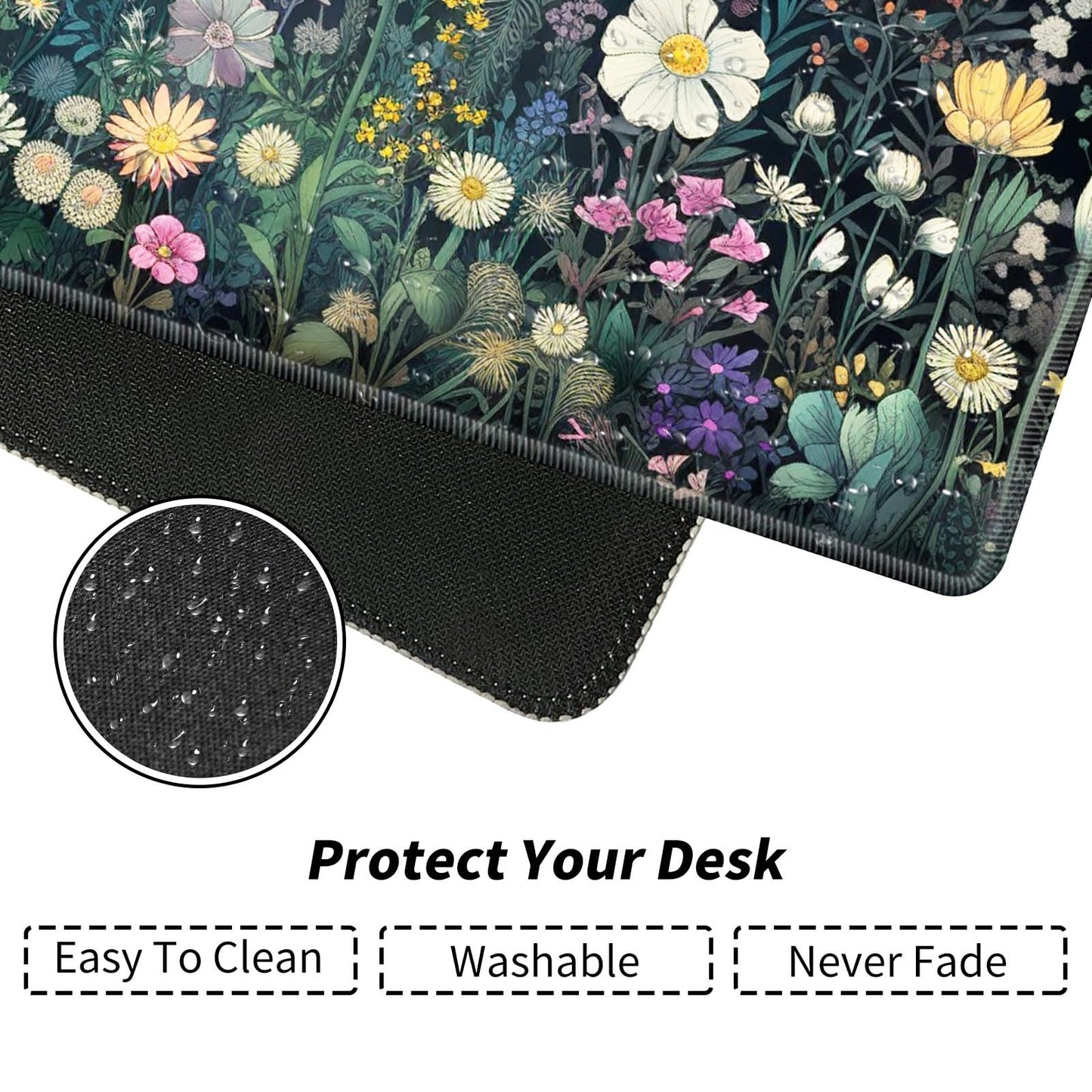 Colourful Wild Flower For Mtg & Tcg Playmat Mouse Pad,Bfdhgqzc 24'' X 14'' Game Mat For Mtg/Rpg/Ccg Trading Card Game Playmats T