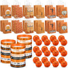 ShinyRelief 72 Pcs Basketball Party Favors Set,24 Basketball Paper Bags 24 Basketball Silicone Wristbands 24 Basketball Stress B