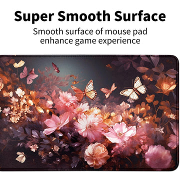 Flowers Butterflys For Mtg & Tcg Playmat,Bfdhgqzc 24'' X 14'' Game Mat For Mtg/Rpg/Ccg Trading Card Game Playmats Table Mat Perf