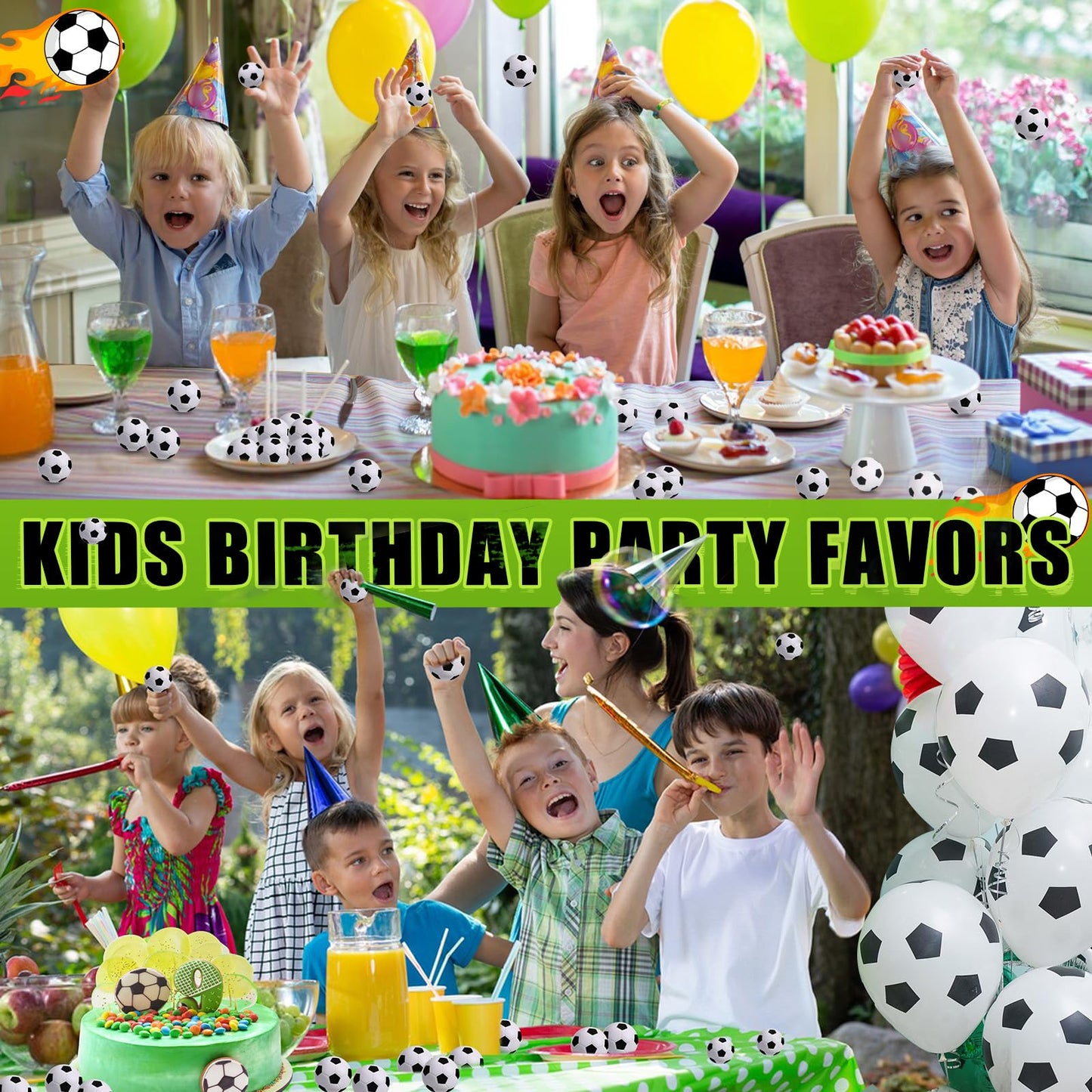 Wellvo 24Pcs Mini Foam Soccer Stress Balls Soccer Party Favors For Kids Sports Party Favors Goodie Bag Stuffers Soccer Gifts (1.6 Inch )