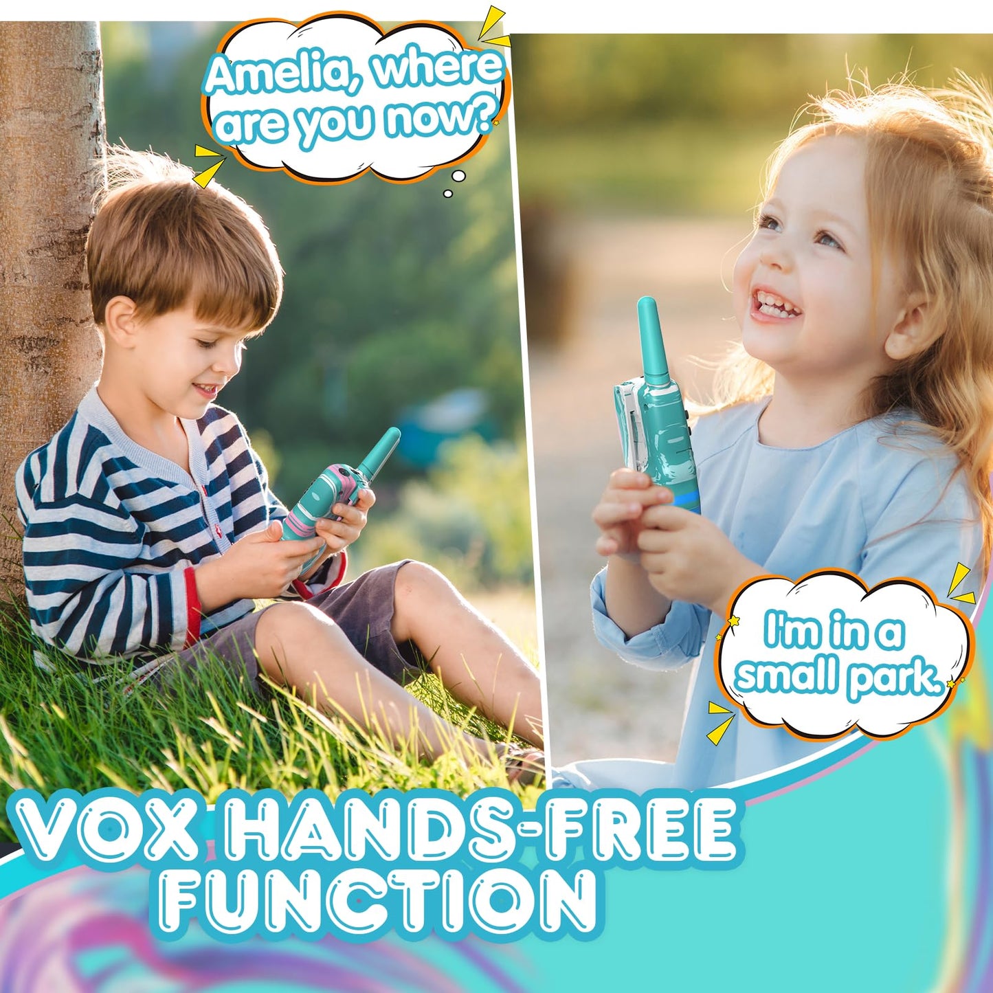 Selieve Toys Gifts For 3 4 5 6 7 8 Year Old Boys, Walkie Talkies For Kids Long Range 2 Pack With 22 Channels, Led Flashlight & V