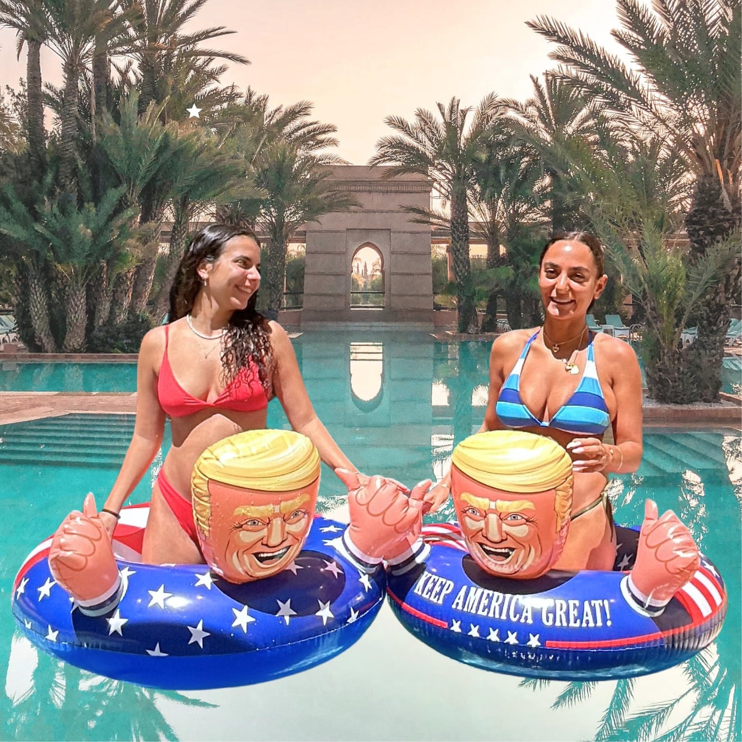 Ninostar Inflatable Pool Float American Pool Float For Summer Pool Party;