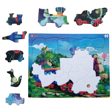 Just Smarty Train Puzzle For Boys And Girls | Train Puzzles For Kids Ages 3-5 | 31 Piece Train Puzzle For Kids | Toddler Train Puzzles Best Gift | Train Toys For Boys 4-7 | Large Pieces Train Puzzle